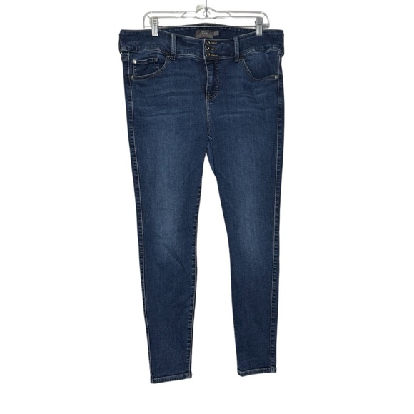 Torrid Jeggings FEEL THE FIT Super Soft Size 16 Dark Wash Stretchy Blue - Picture 2 of 11